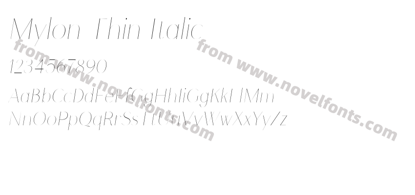 Mylon Thin ItalicPreview
