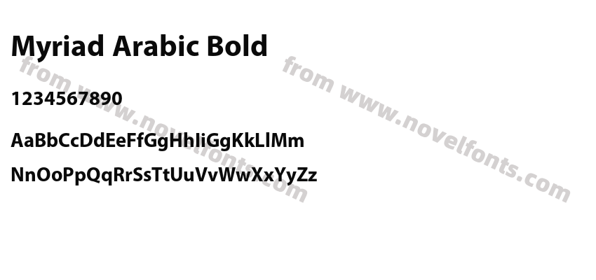 Myriad Arabic BoldPreview