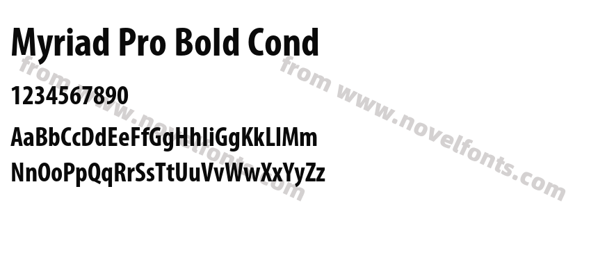 Myriad Pro Bold CondPreview