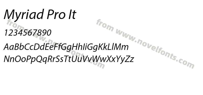 Myriad Pro ItPreview