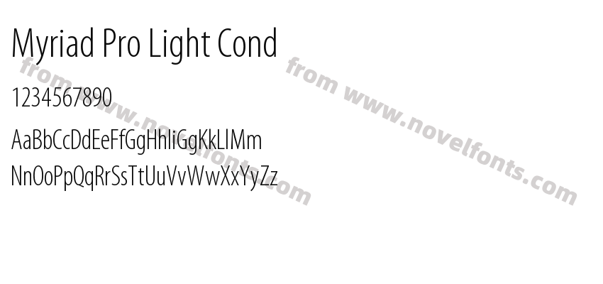 Myriad Pro Light CondPreview