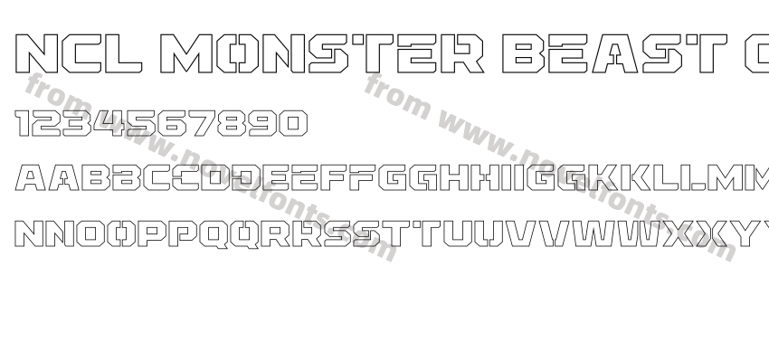 NCL Monster Beast OutlinePreview