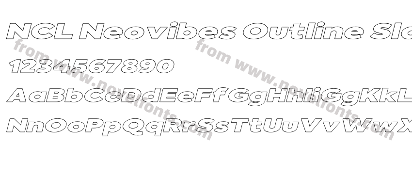 NCL Neovibes Outline SlantPreview