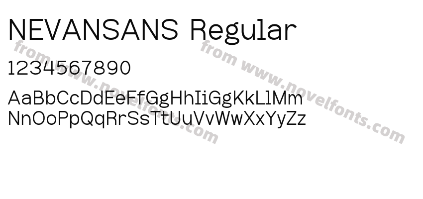 NEVANSANS RegularPreview