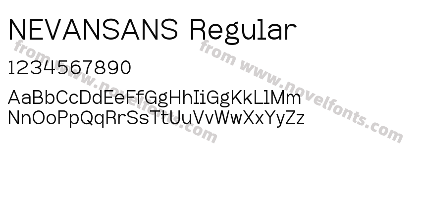 NEVANSANS RegularPreview