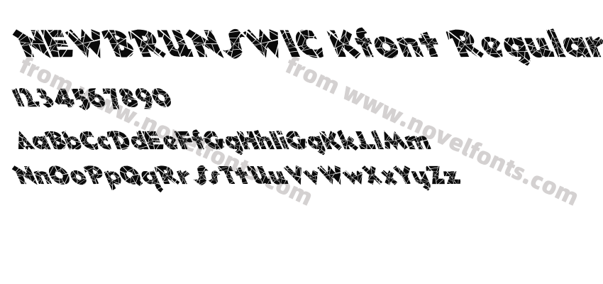 NEWBRUNSWIC Kfont RegularPreview
