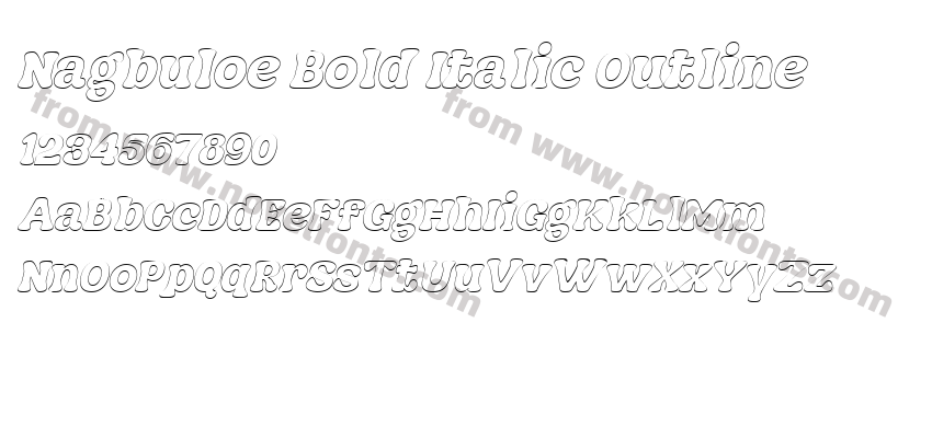 Nagbuloe Bold Italic OutlinePreview