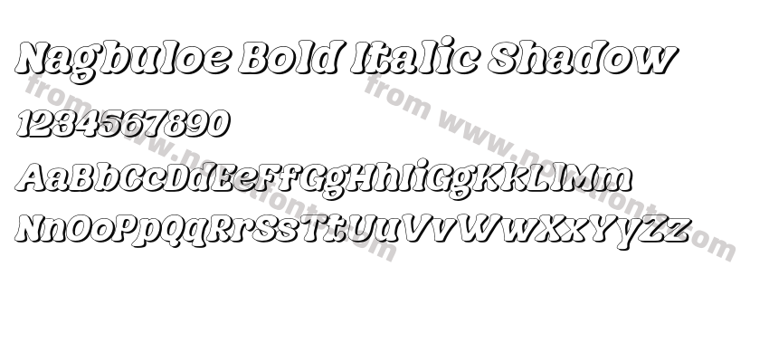 Nagbuloe Bold Italic ShadowPreview