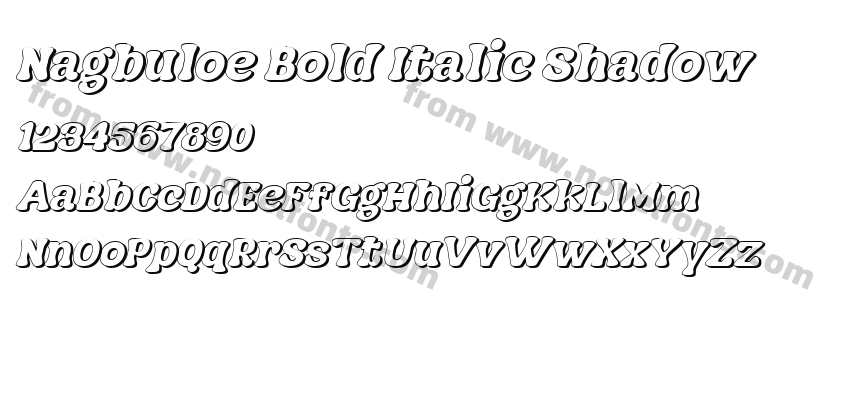 Nagbuloe Bold Italic ShadowPreview