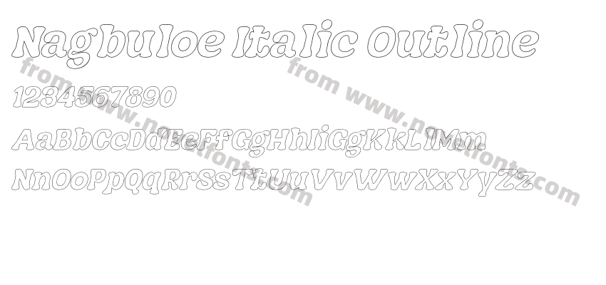 Nagbuloe Italic OutlinePreview