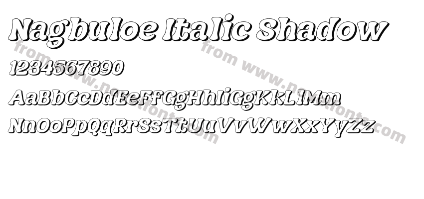 Nagbuloe Italic ShadowPreview