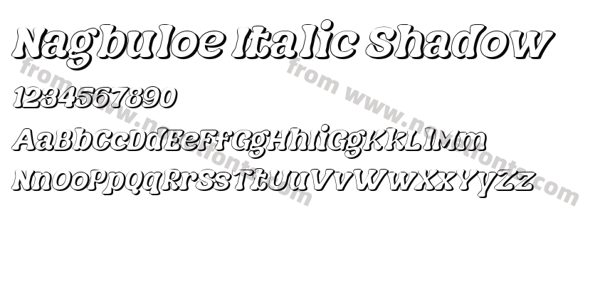Nagbuloe Italic ShadowPreview