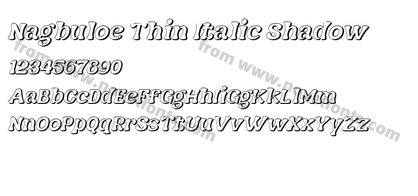 Nagbuloe Thin Italic ShadowPreview