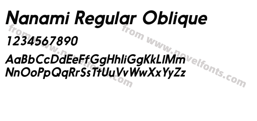Nanami Regular ObliquePreview