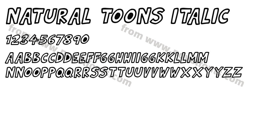 Natural Toons ItalicPreview