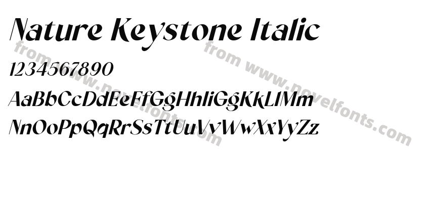 Nature Keystone ItalicPreview