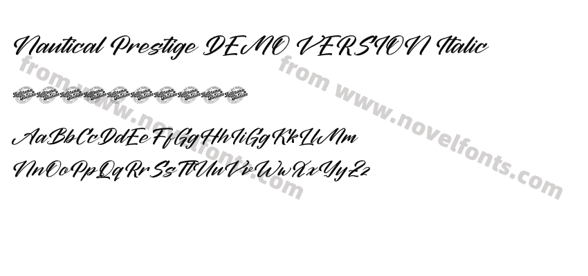 Nautical Prestige DEMO VERSION ItalicPreview