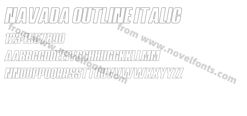 Navada Outline ItalicPreview