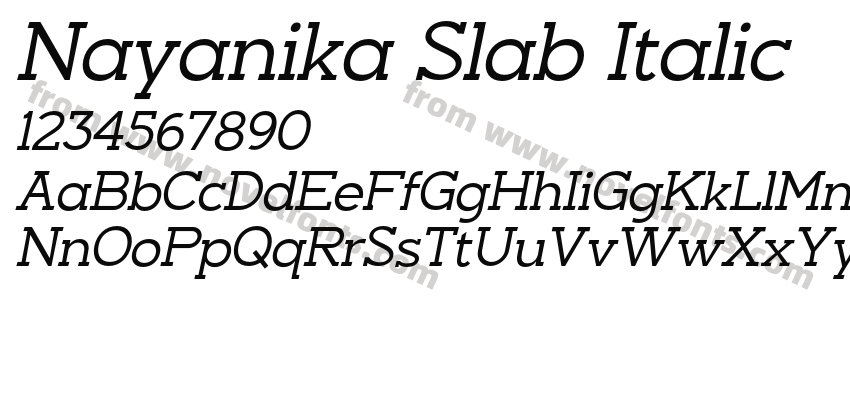 Nayanika Slab ItalicPreview