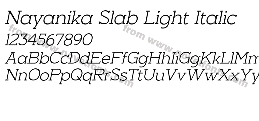 Nayanika Slab Light ItalicPreview