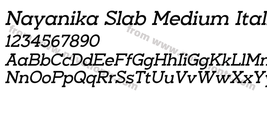 Nayanika Slab Medium ItalicPreview