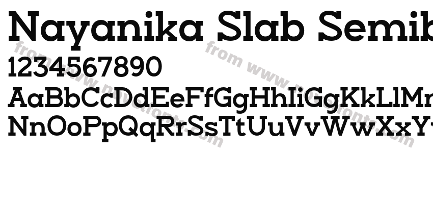 Nayanika Slab SemiboldPreview