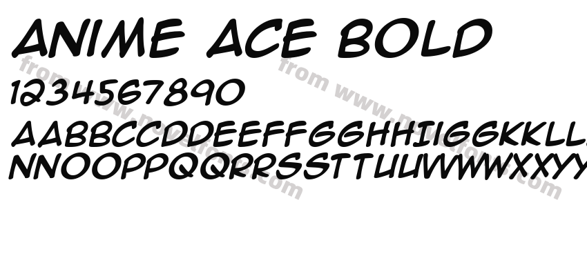 Anime Ace BoldPreview