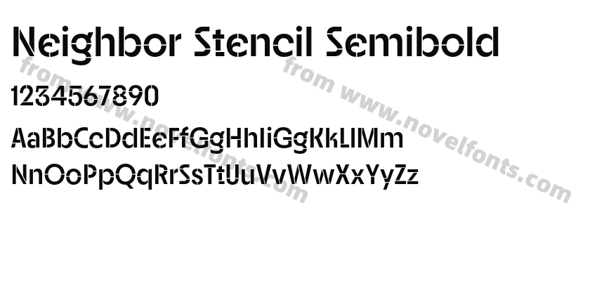 Neighbor Stencil SemiboldPreview