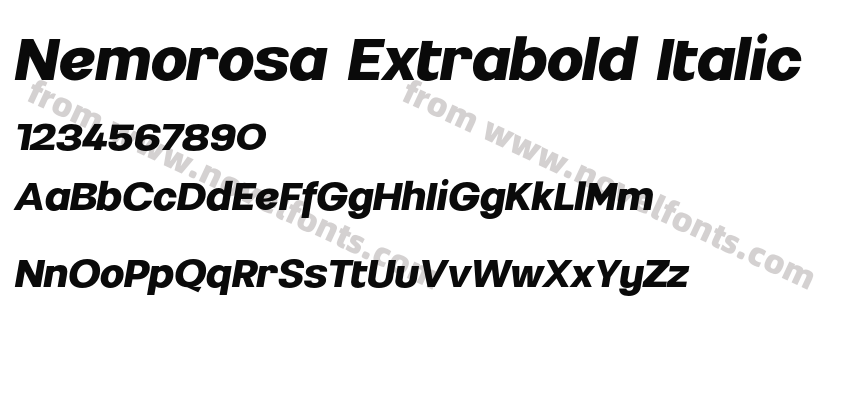 Nemorosa Extrabold ItalicPreview