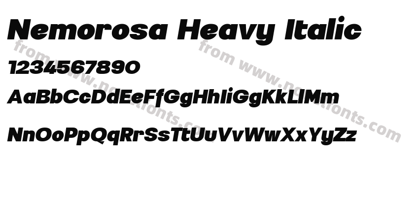 Nemorosa Heavy ItalicPreview