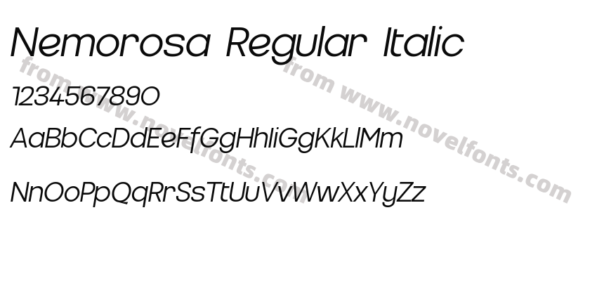 Nemorosa Regular ItalicPreview