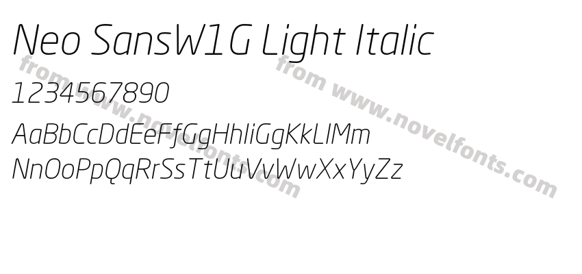Neo SansW1G Light ItalicPreview