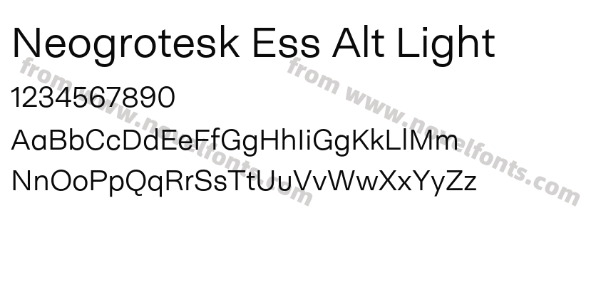 Neogrotesk Ess Alt LightPreview