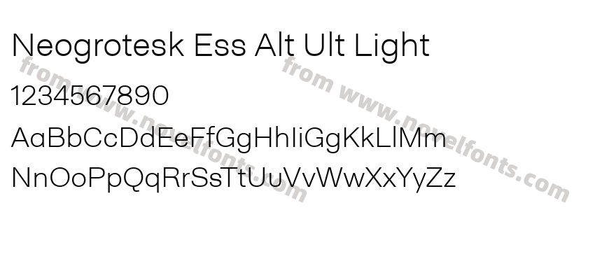 Neogrotesk Ess Alt Ult LightPreview