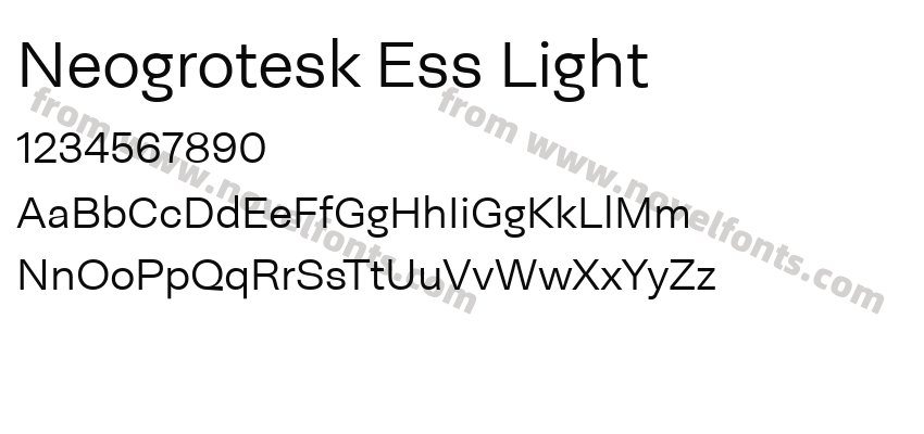 Neogrotesk Ess LightPreview