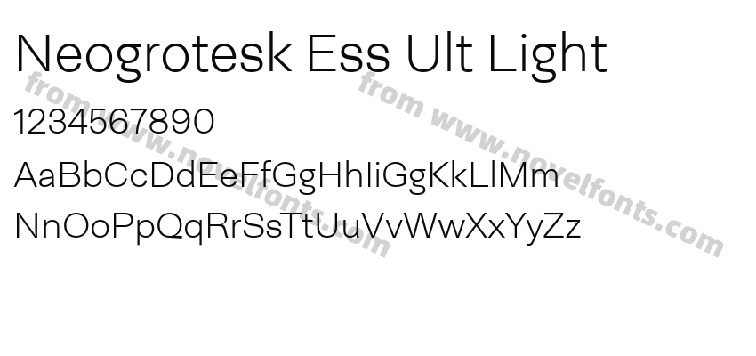 Neogrotesk Ess Ult LightPreview