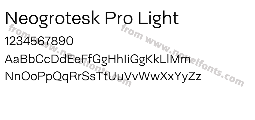 Neogrotesk Pro LightPreview