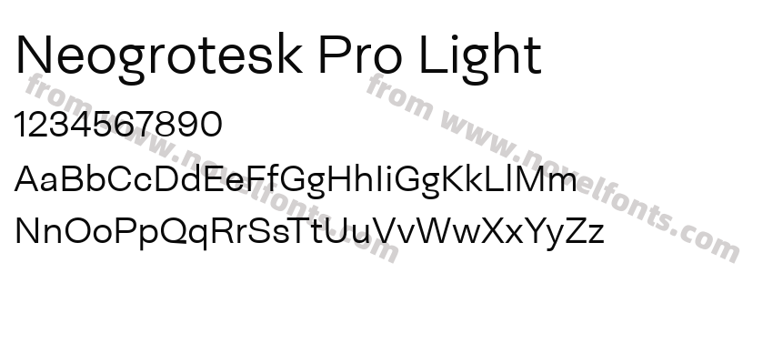 Neogrotesk Pro LightPreview