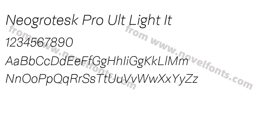 Neogrotesk Pro Ult Light ItPreview