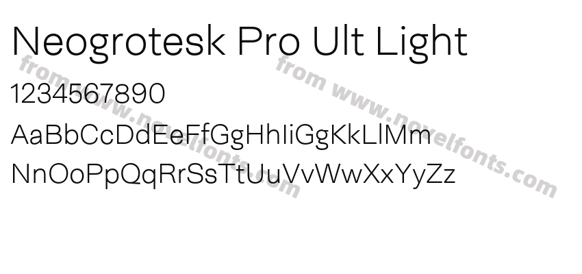 Neogrotesk Pro Ult LightPreview