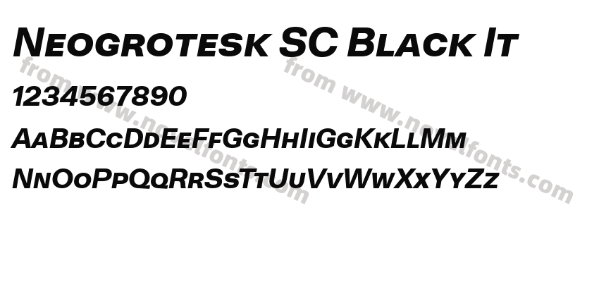 Neogrotesk SC Black ItPreview