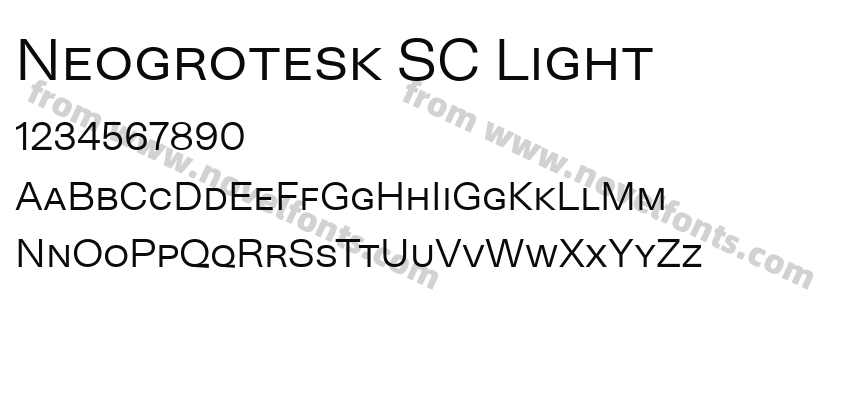 Neogrotesk SC LightPreview