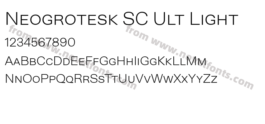 Neogrotesk SC Ult LightPreview