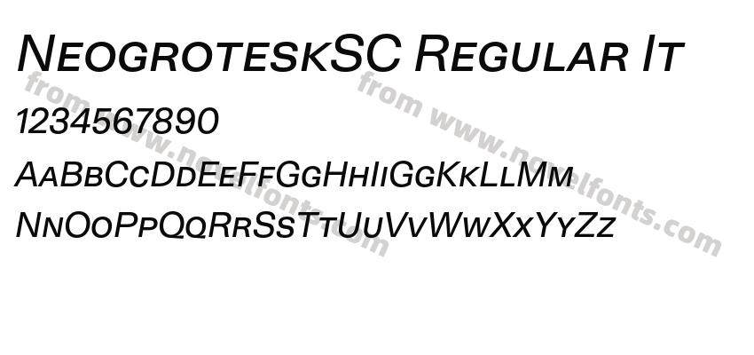 NeogroteskSC Regular ItPreview