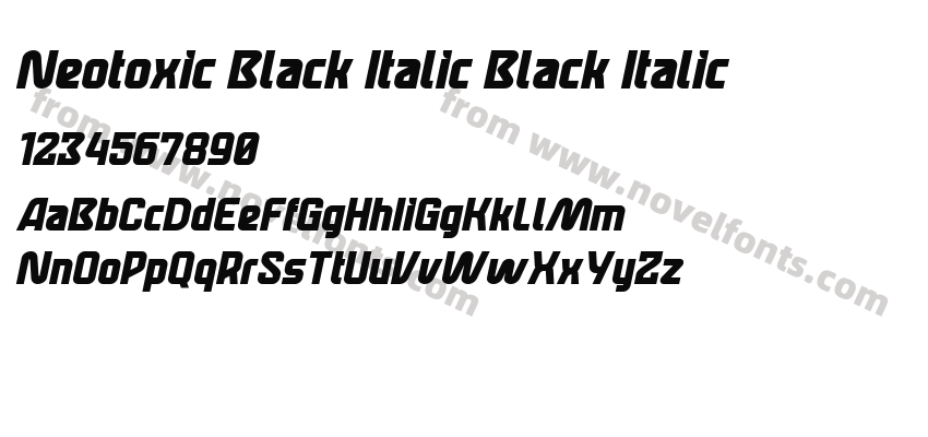 Neotoxic Black Italic Black ItalicPreview