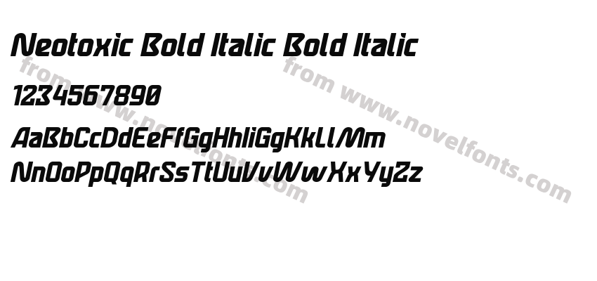 Neotoxic Bold Italic Bold ItalicPreview