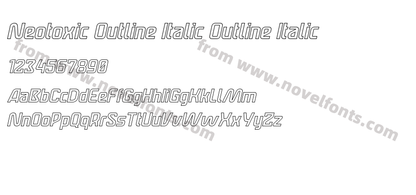 Neotoxic Outline Italic Outline ItalicPreview