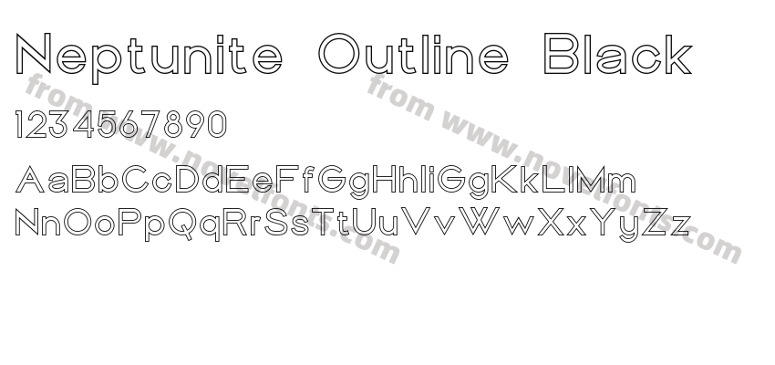 Neptunite Outline BlackPreview