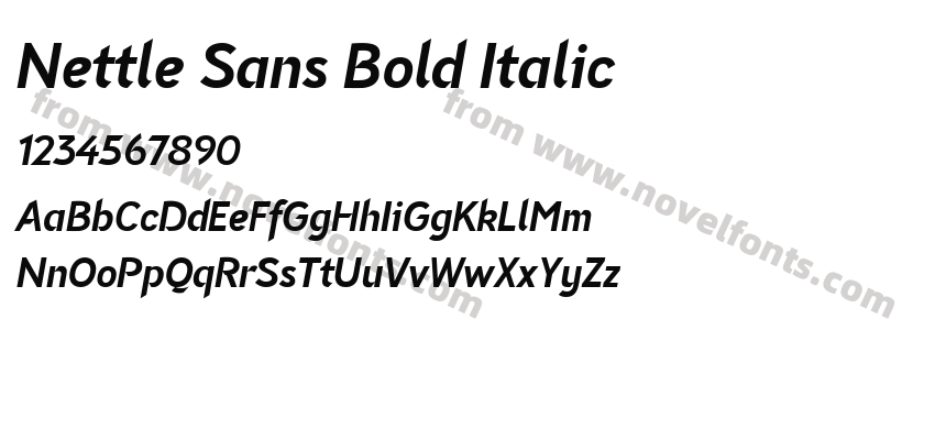 Nettle Sans Bold ItalicPreview