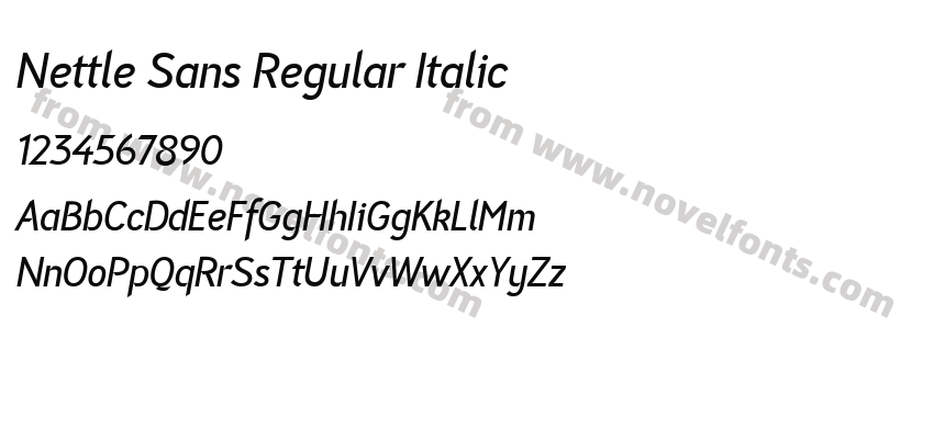 Nettle Sans Regular ItalicPreview